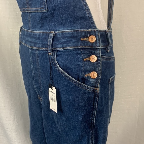 Express Ripped Straight Jean Overalls- NWT - Picture 7 of 16